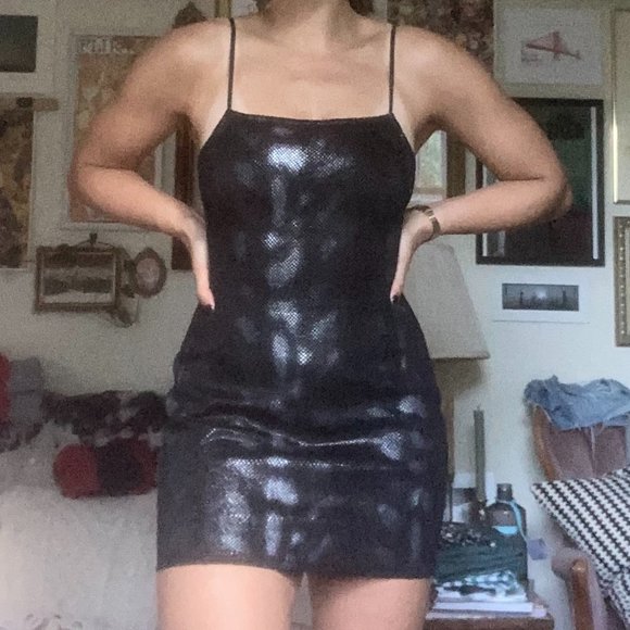 UO Snakeskin Mini Dress - Picture 4 of 12